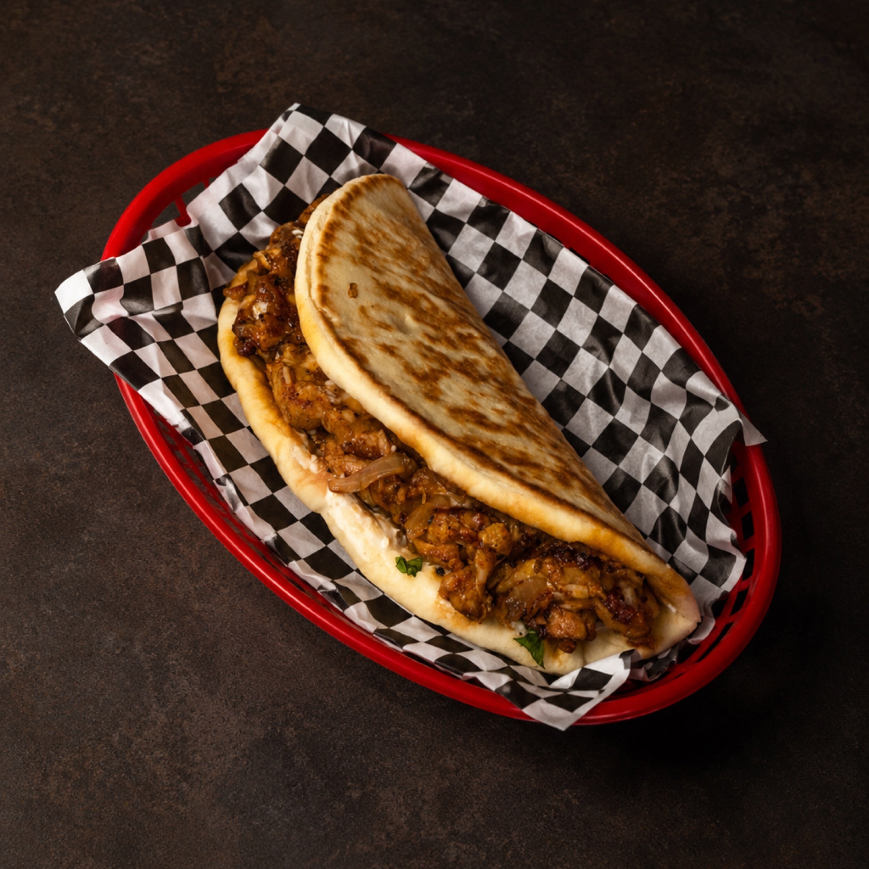 Chicken Pita Cheese Melt