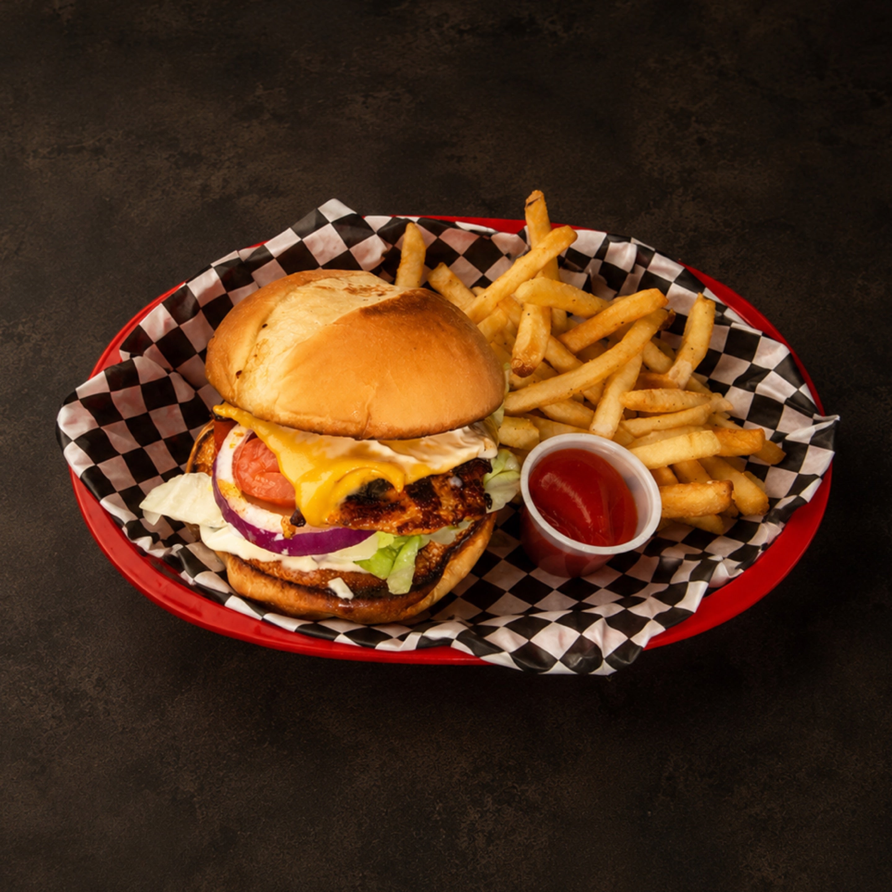 Grilled Chicken Burger w/ Fries